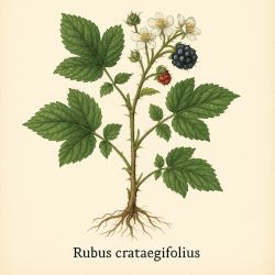 Ожина боярышниковолистная - Rubus Crataegifolius (Ежевика)