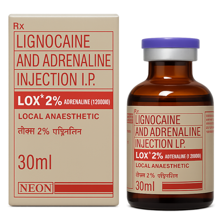 Лидокаина гидрохлорид с адреналином инъекции – Lignocaine and Adrenaline Injection 2% (NEON)
